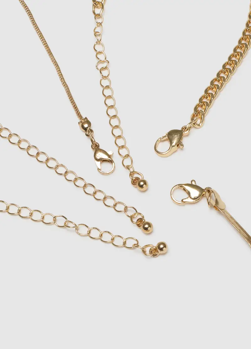 Collana In Acciaio Dorata, Donna, Oro miniatura 2