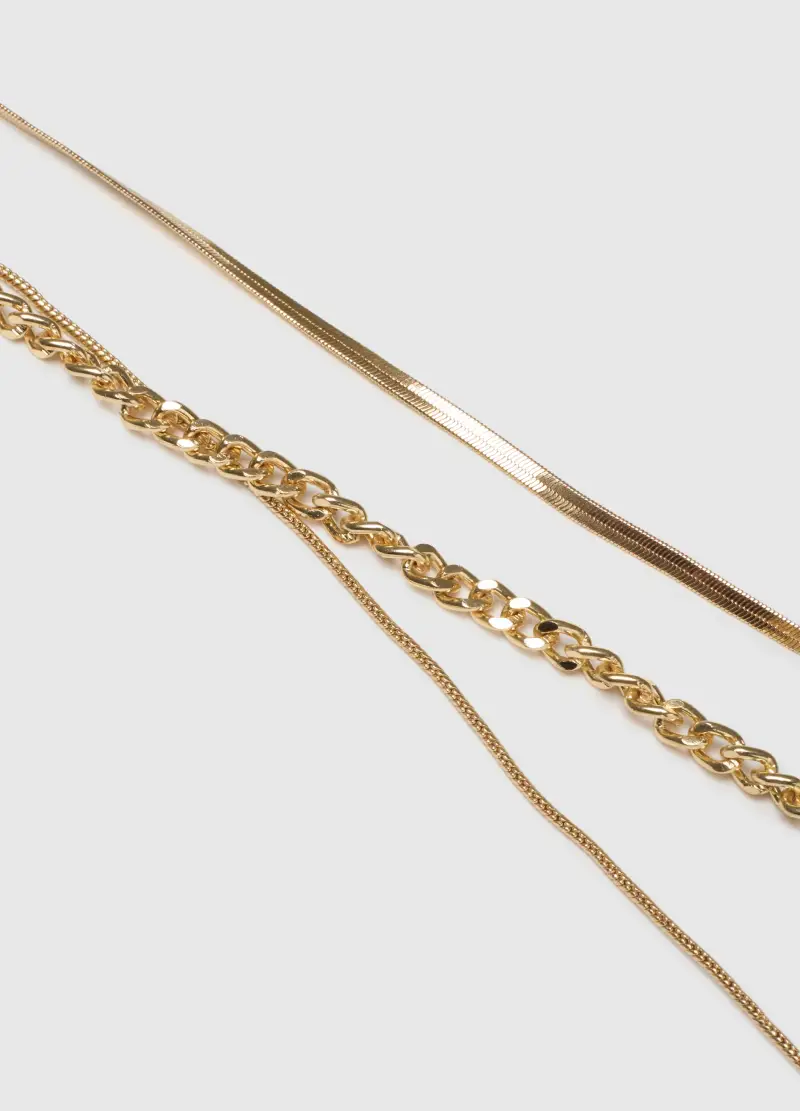 Collana In Acciaio Dorata, Donna, Oro miniatura 3