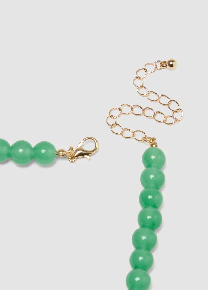 Collana Verde Con Ciondolo Ciliegia, Donna, Verde miniatura 2