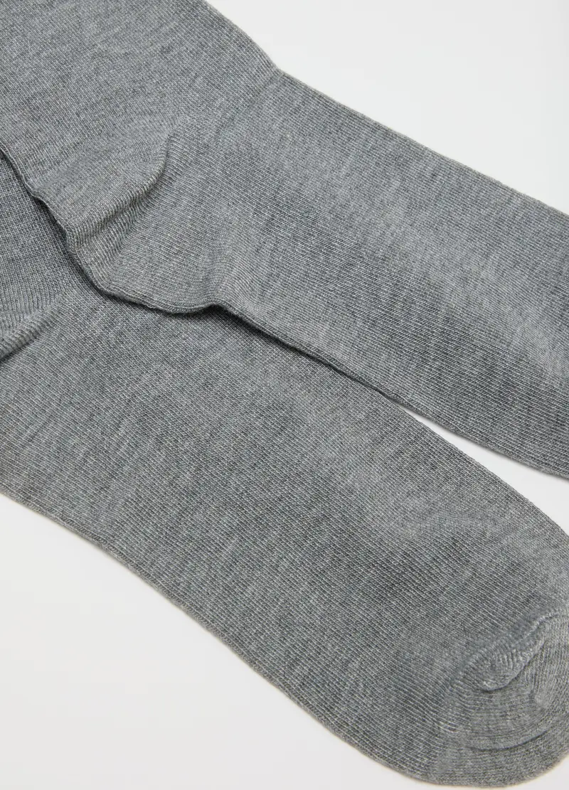 Collant Grigio In Misto Cashmere, Donna, Grigio miniatura 2