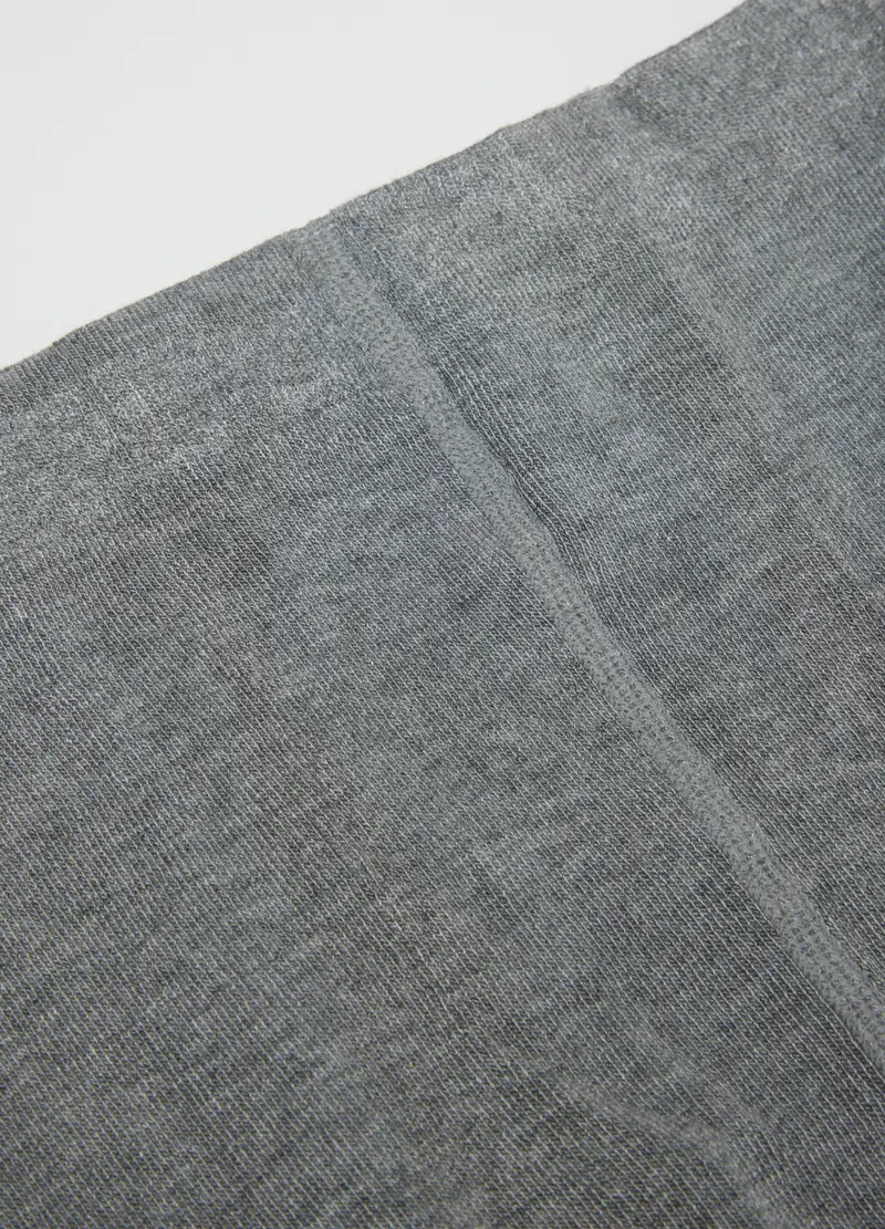 Collant Grigio In Misto Cashmere, Donna, Grigio miniatura 3