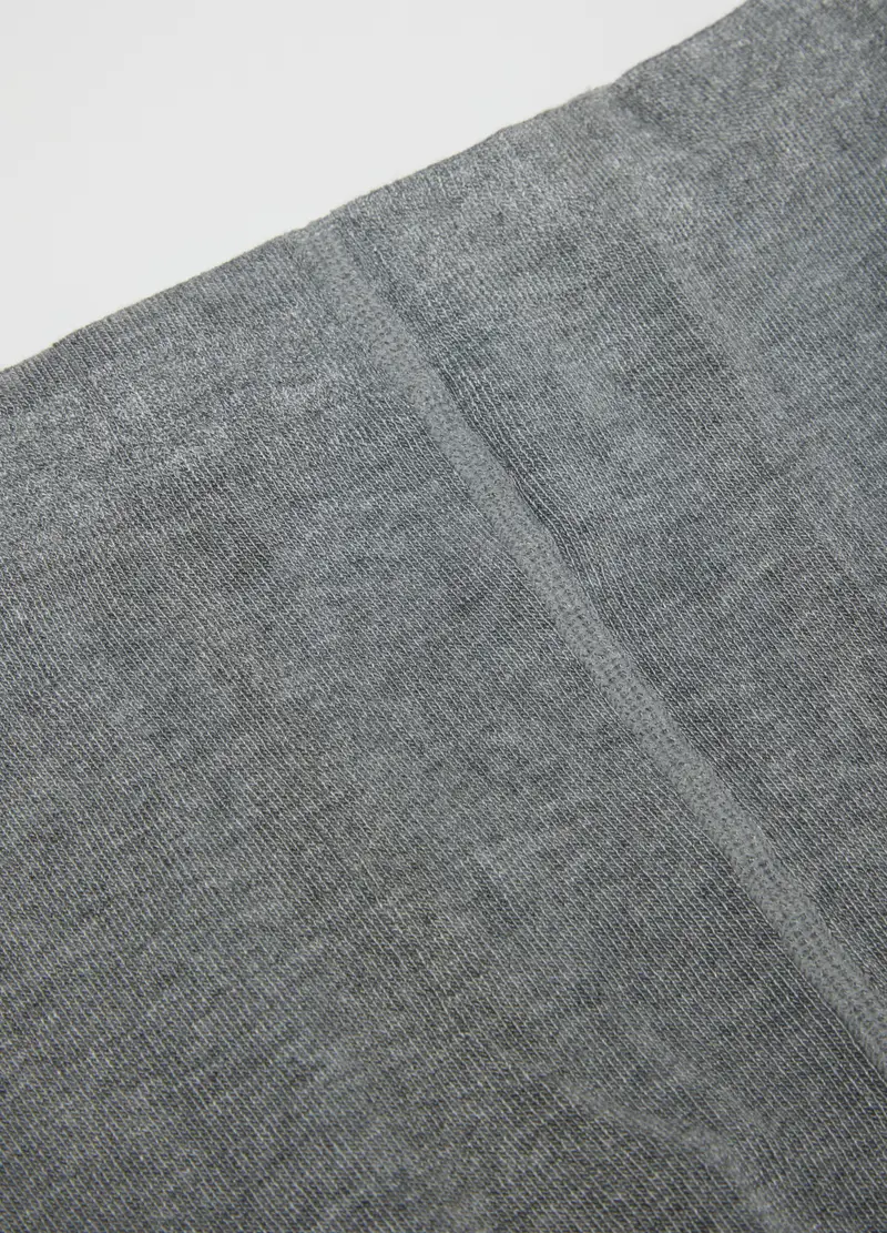 Collant Grigio In Misto Cashmere, Donna, Grigio miniatura 3