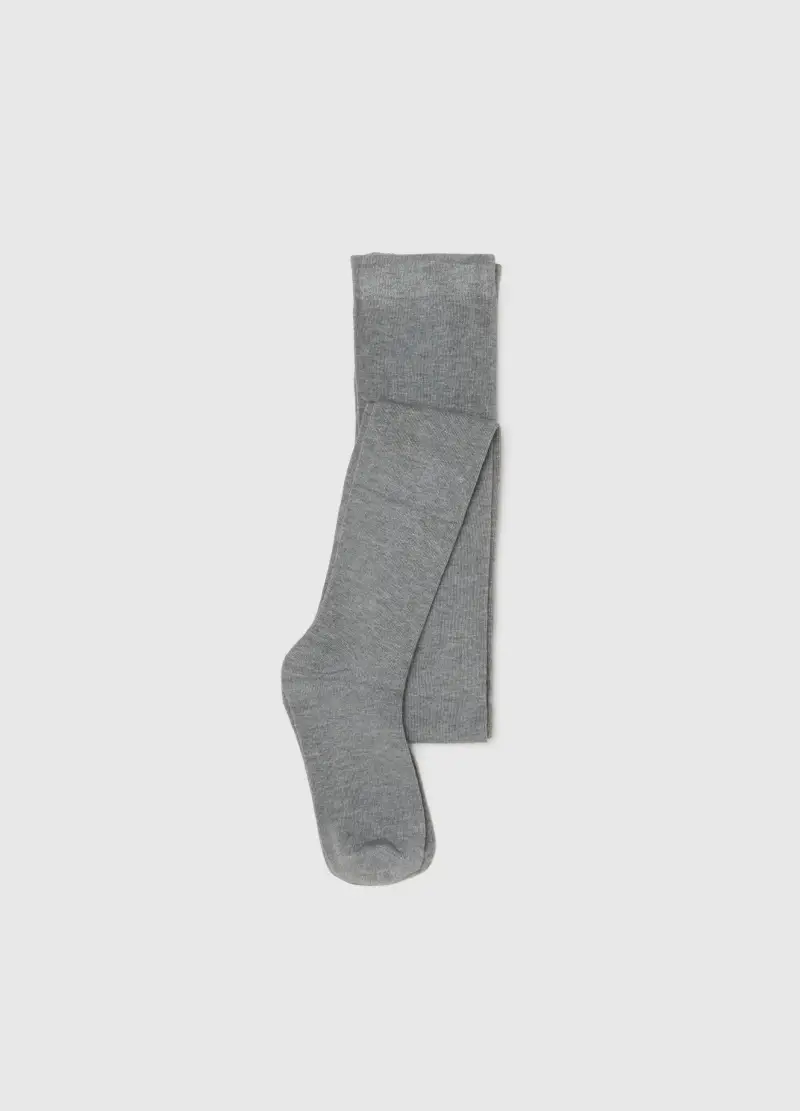Collant Grigio In Misto Cashmere, Donna, Grigio