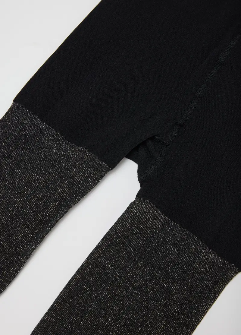 Collant Neri Brillantinati, Donna, Nero miniatura 3