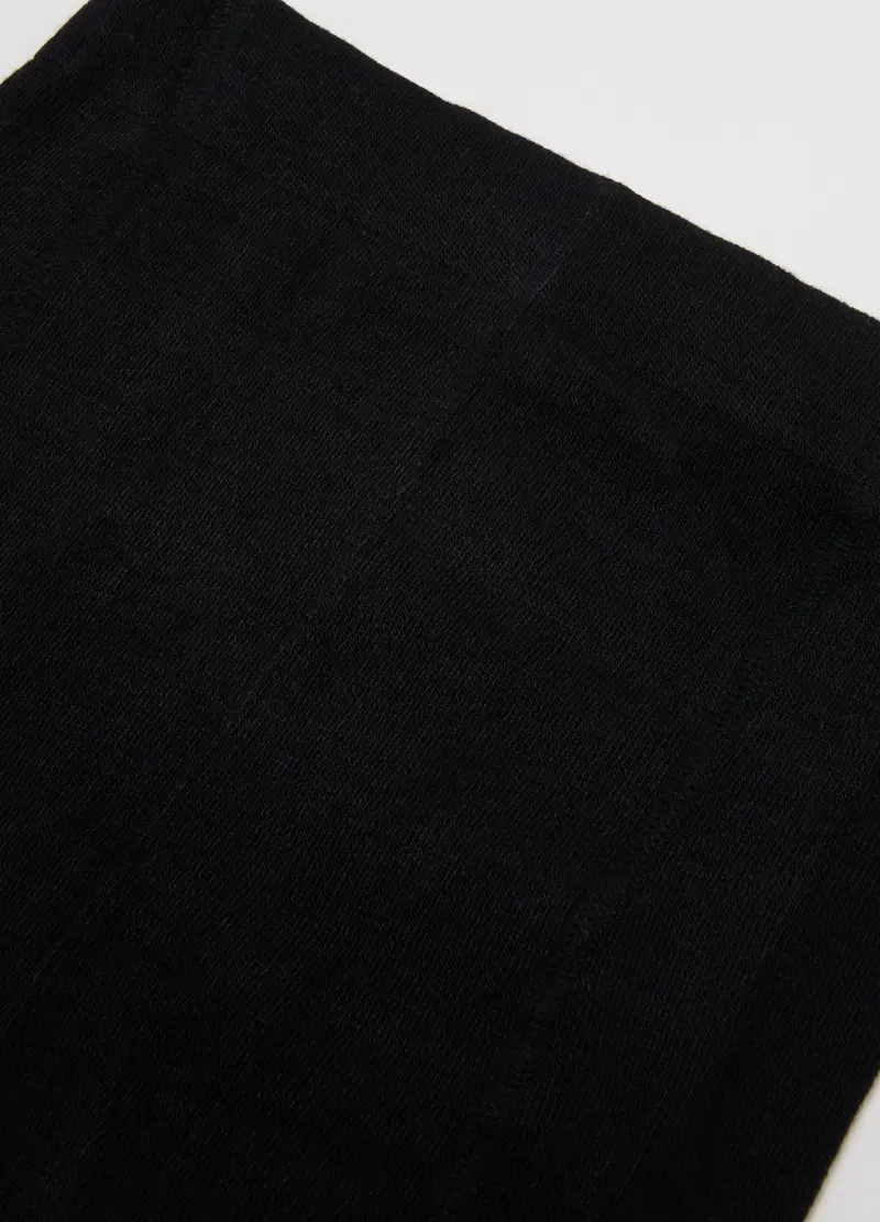 Collant Nero Elasticizzato In Misto Viscosa E Cashmere, Donna, Nero miniatura 3