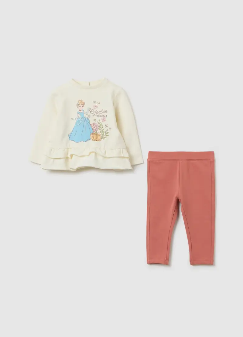 OVS, Completo Da Bambina In Cotone Beige Regular Fit, Beige, Taglia: 12-18