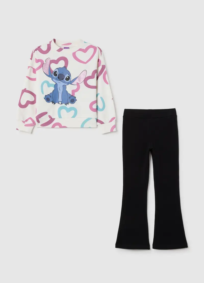 Completo Da Bambina In Misto Cotone Multicolor Regular Fit, Multicolor