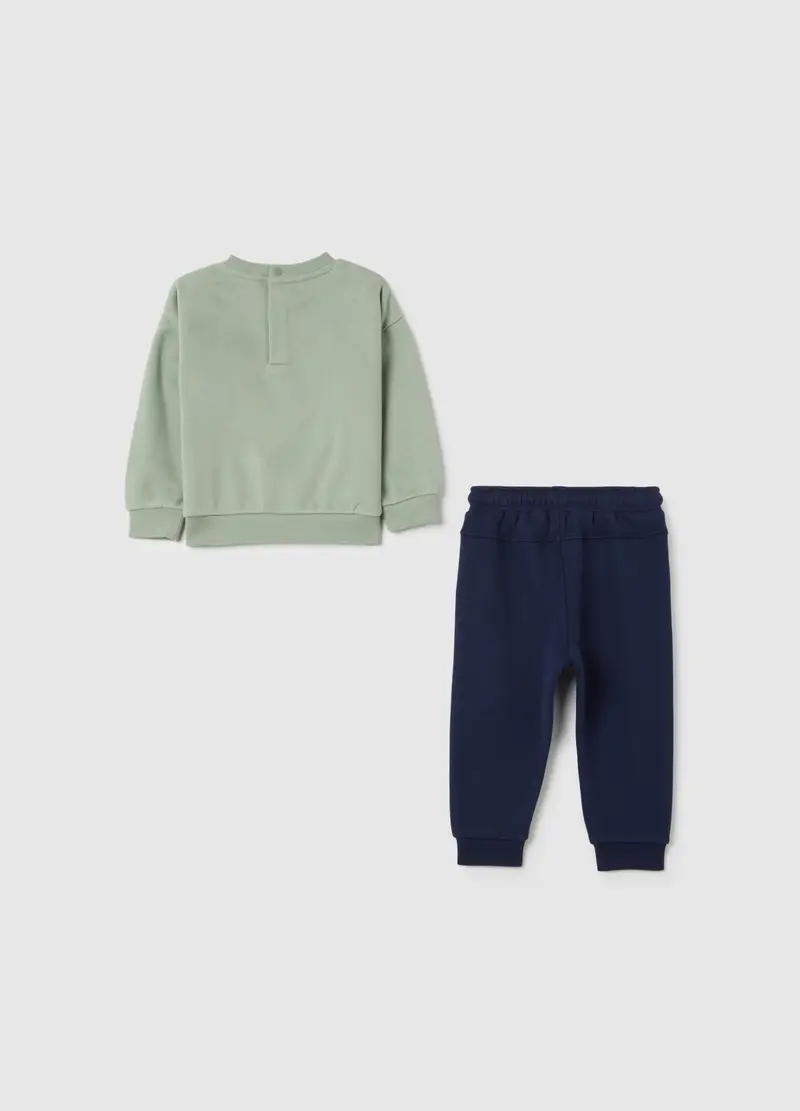 Completo Da Neonati In Misto Cotone Verde E Blu, Bambino, Verde miniatura 2