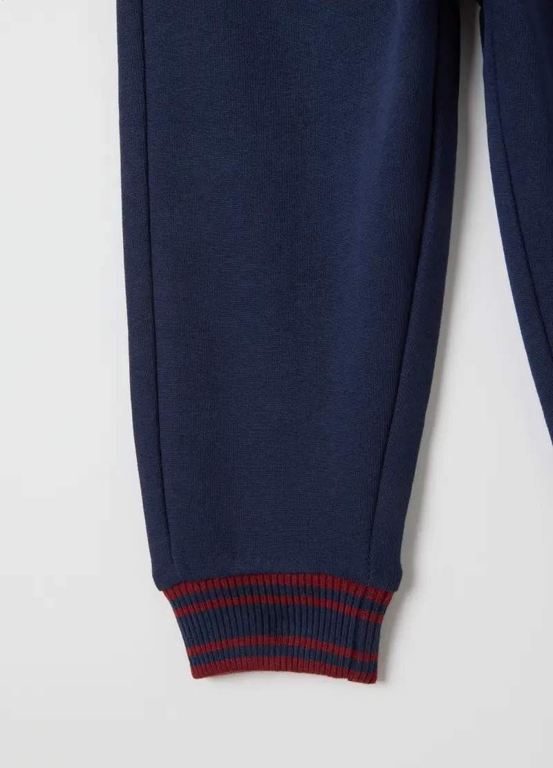 Completo Felpa E Pantalone Da Bambino In Puro Cotone Multicolor, Multicolor miniatura 3