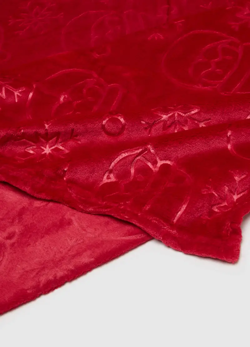 Coperta Rossa Con Motivi Natalizi, Donna, Rosso miniatura 2