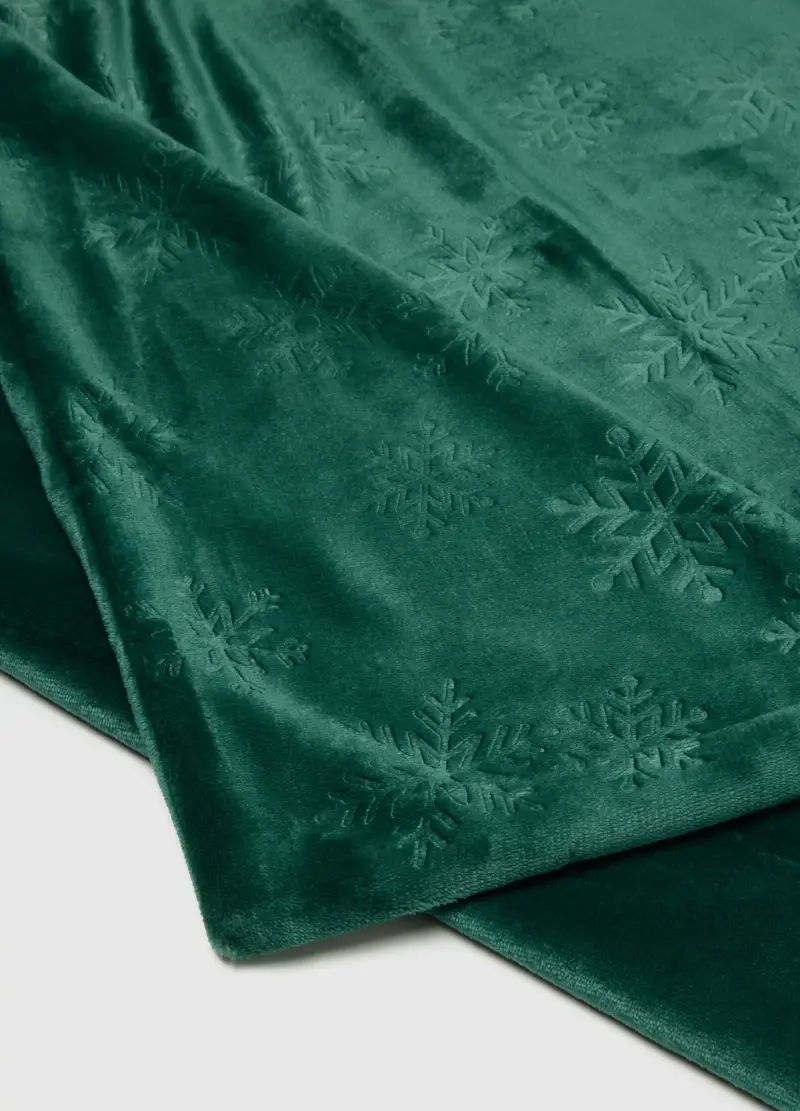 Coperta Verde Con Motivo A Fiocchi Di Neve, Uomo, Verde miniatura 2
