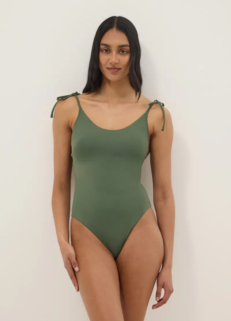 Costume Intero Aderente Verde, Donna, Verde