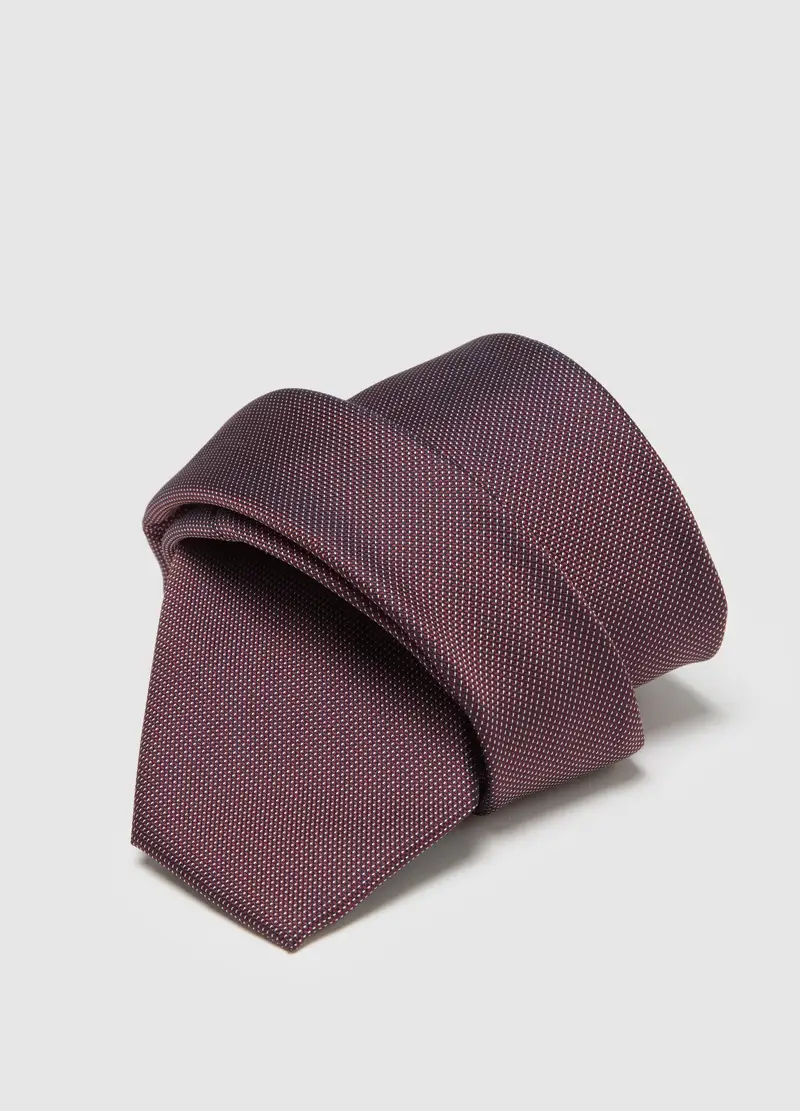 OVS, Cravatta Marrone In Tessuto Pregiato, Uomo, Blu, Taglia: ONE SIZE miniatura 2