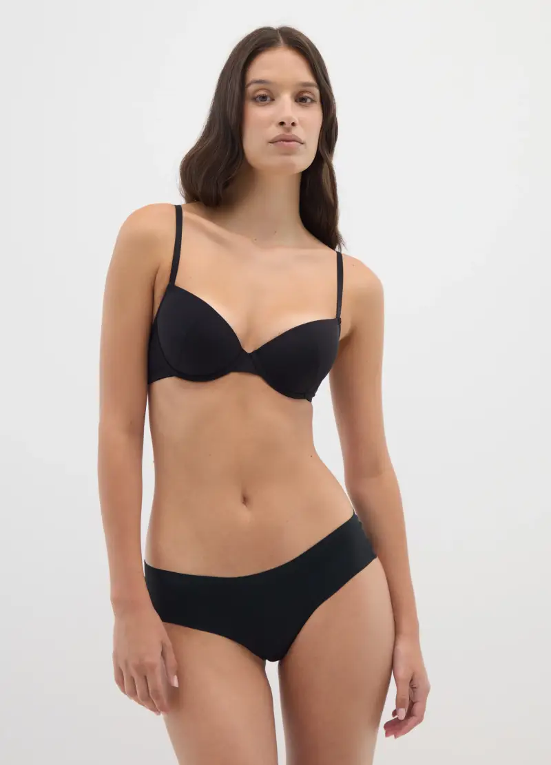 Culotte In Tessuto Elasticizzato Nero, Donna, Nero