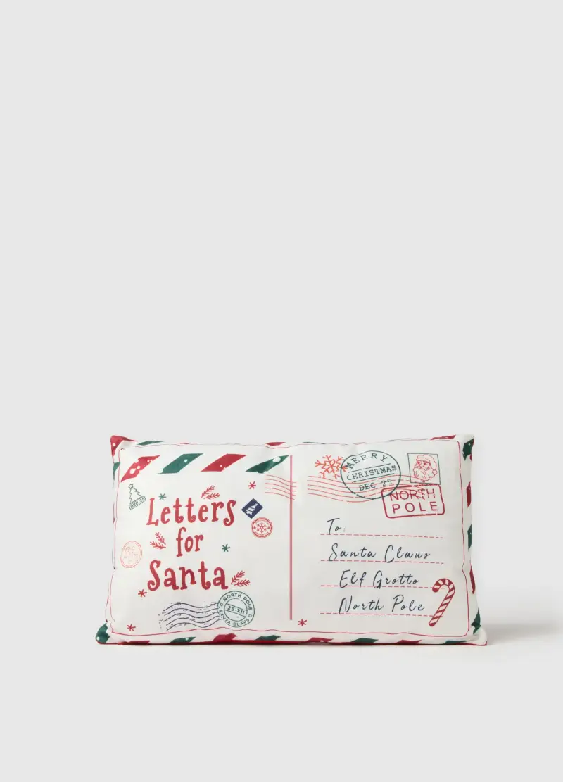 Cuscino Natalizio Con Stampe Multicolor, Donna, Multicolor