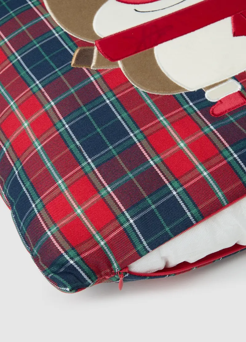 Cuscino Natalizio Multicolor A Quadri Con Stampa, Donna, Multicolor miniatura 2