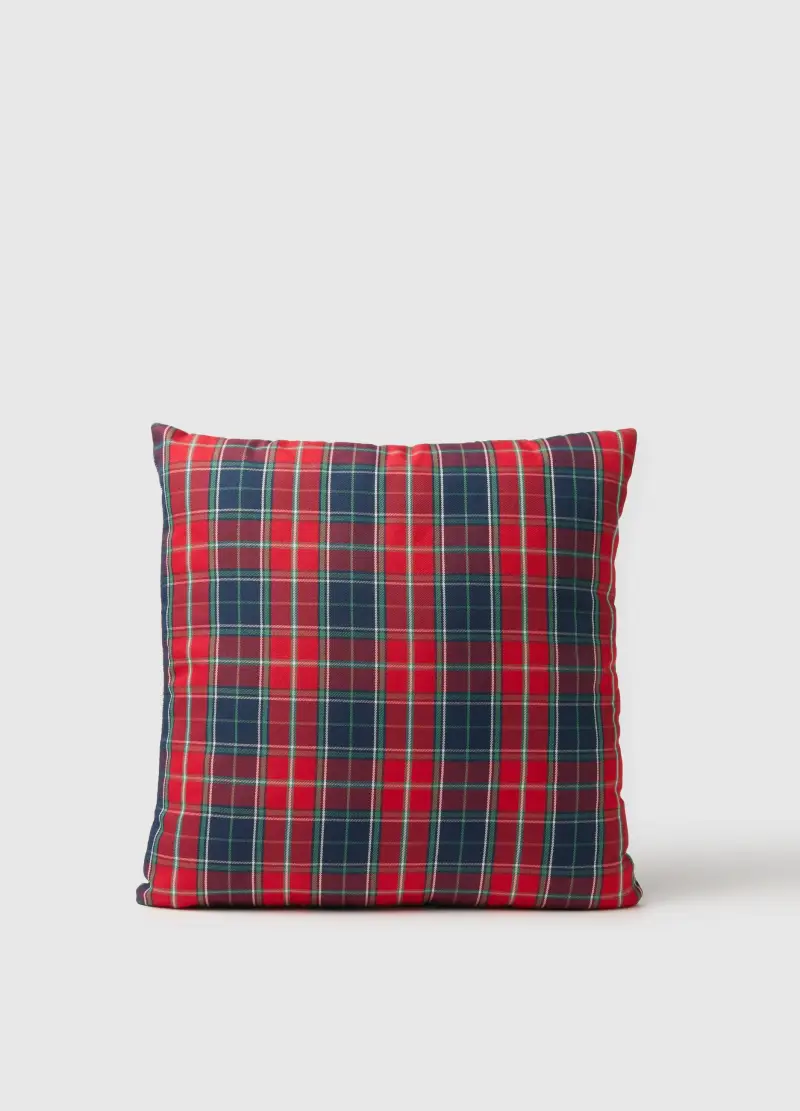 Cuscino Natalizio Multicolor A Quadri Con Stampa, Donna, Multicolor miniatura 3