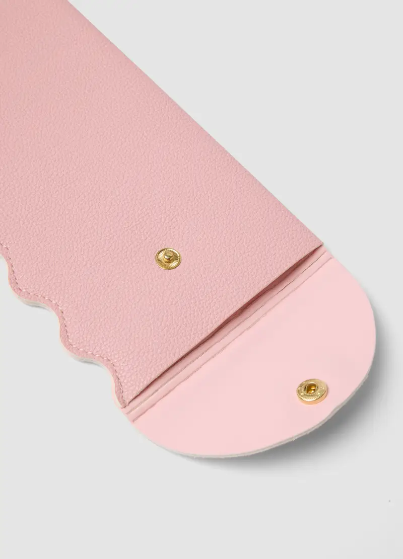 Custodia Rosa Con Bordo Ondulato, Donna, Rosa miniatura 3