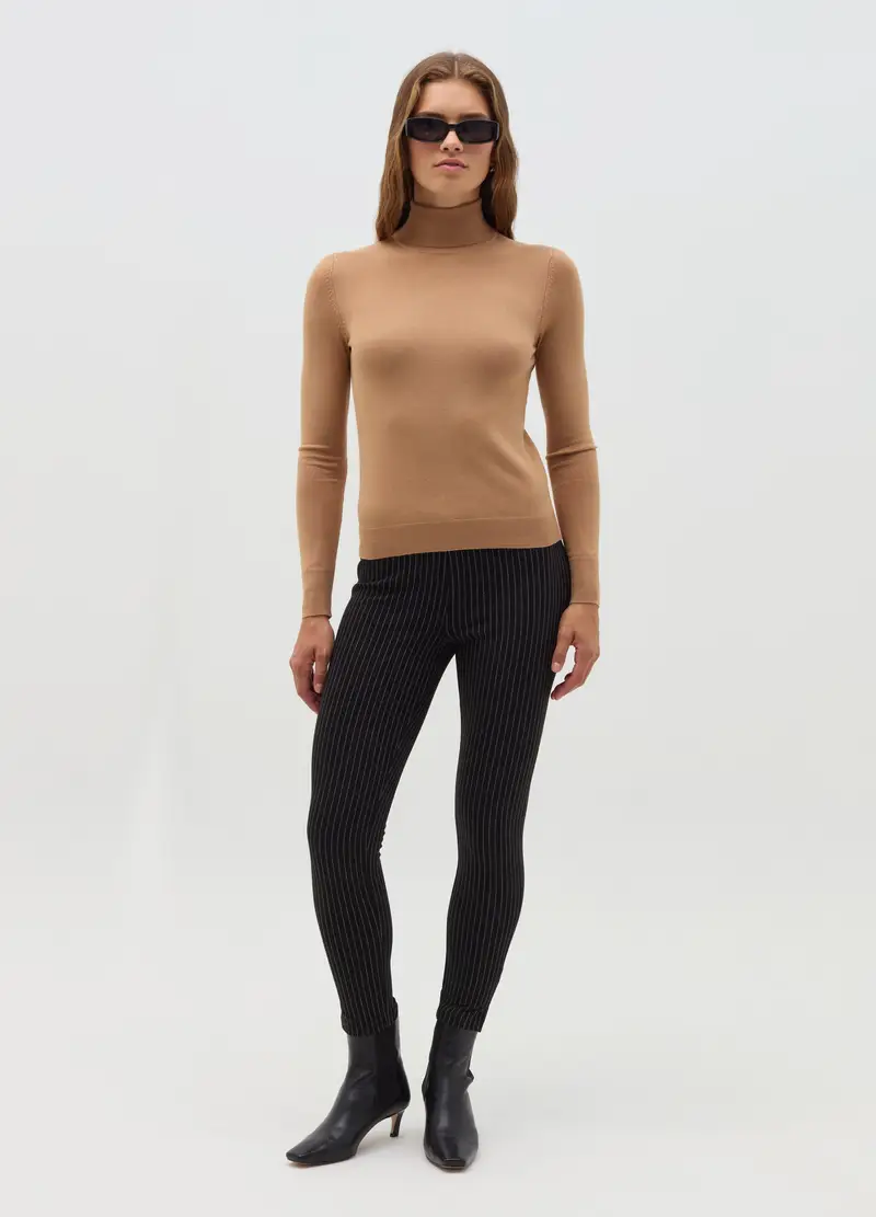 Dolcevita Beige In Misto Viscosa, Donna, Beige miniatura 2