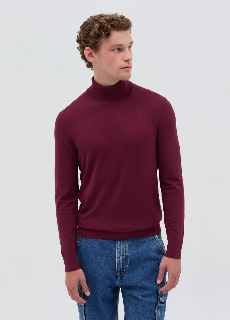 Dolcevita Bordeaux In Misto Viscosa, Uomo, Rosso miniatura 2