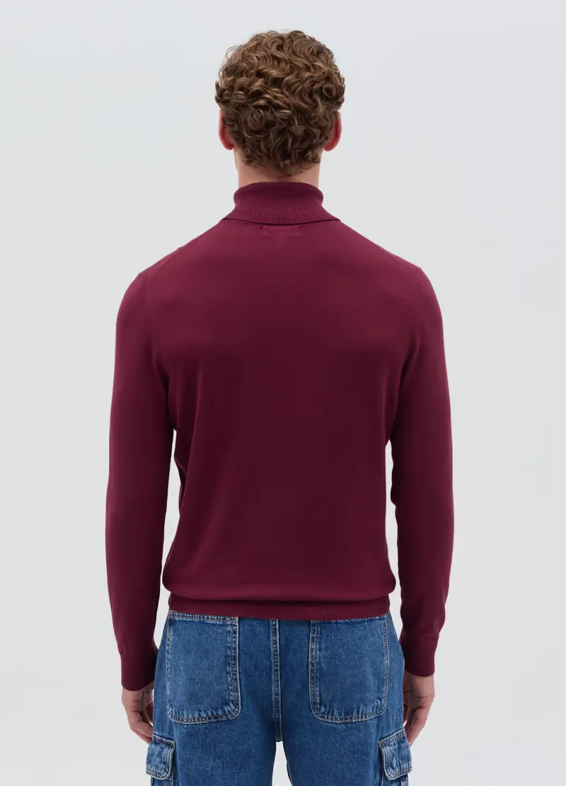 Dolcevita Bordeaux In Misto Viscosa, Uomo, Rosso miniatura 3