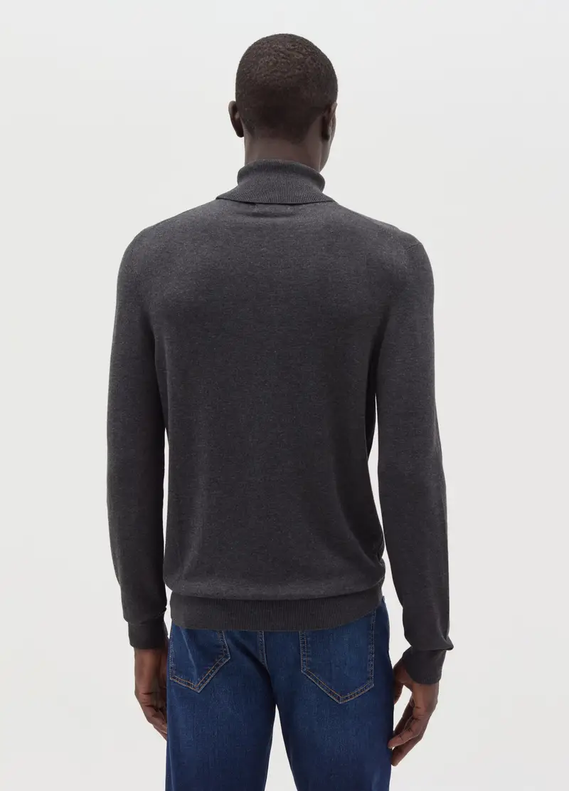 Dolcevita Grigio Scuro In Misto Viscosa, Uomo, Grigio miniatura 3