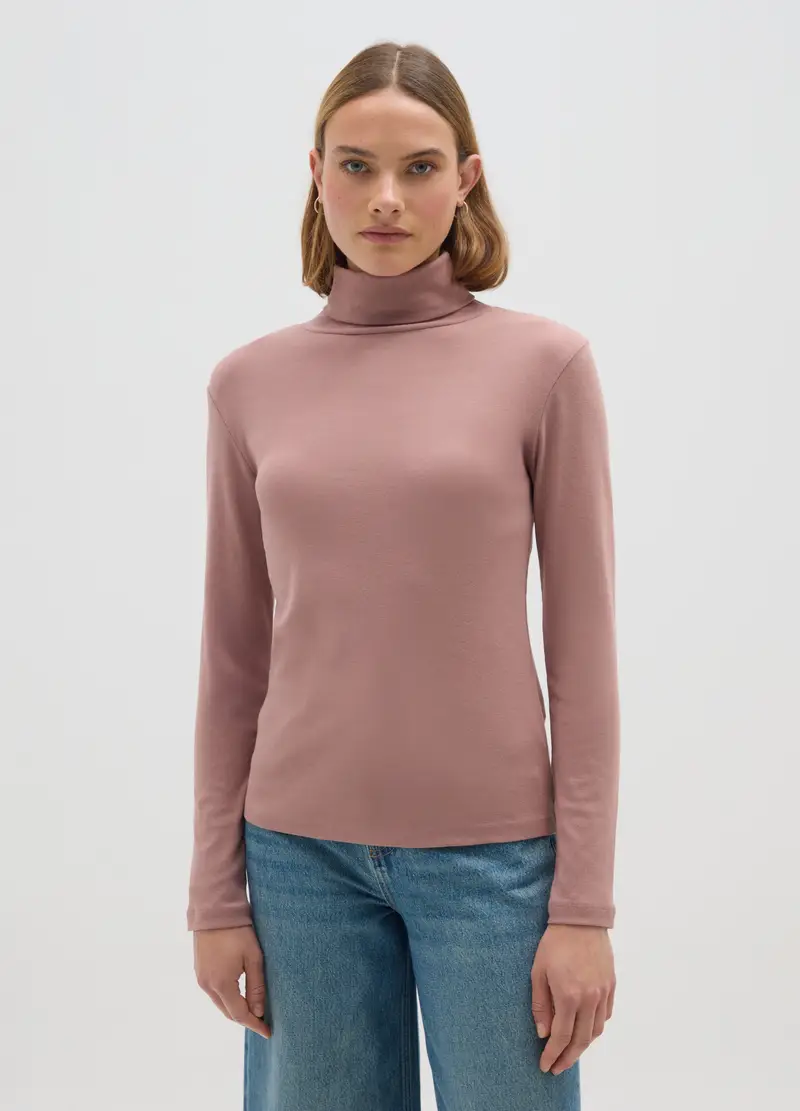 Dolcevita In Misto Cotone Rosa Regular Fit, Donna, Rosa miniatura 2