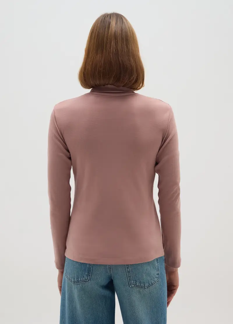 Dolcevita In Misto Cotone Rosa Regular Fit, Donna, Rosa miniatura 3