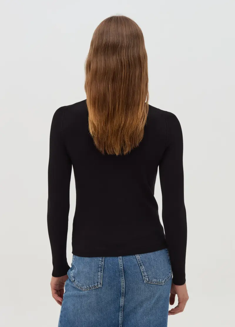 Dolcevita Nero In Misto Viscosa, Donna, Nero miniatura 3