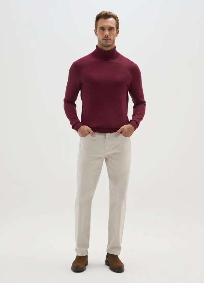 Dolcevita Rosso Regular Fit, Uomo, Rosso miniatura 2