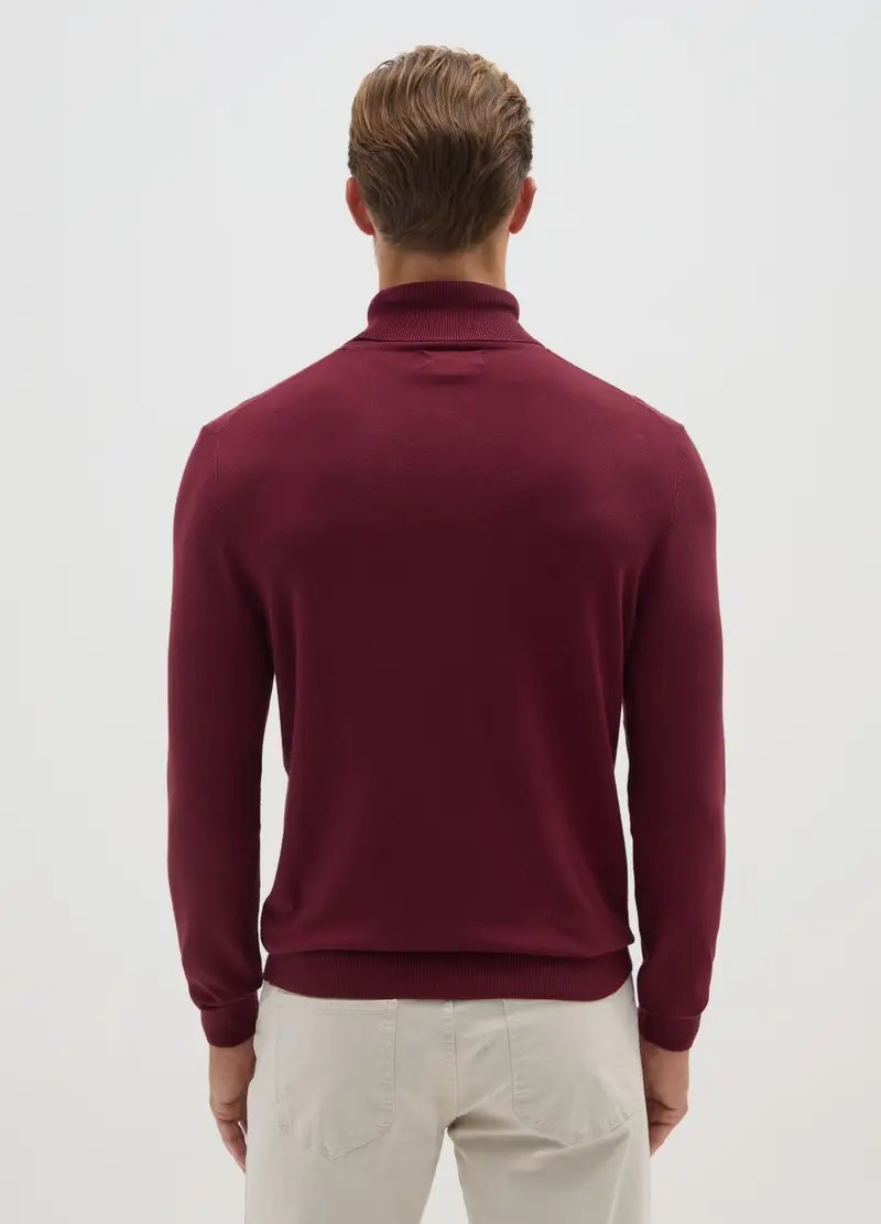 Dolcevita Rosso Scuro In Misto Viscosa, Uomo, Rosso miniatura 3