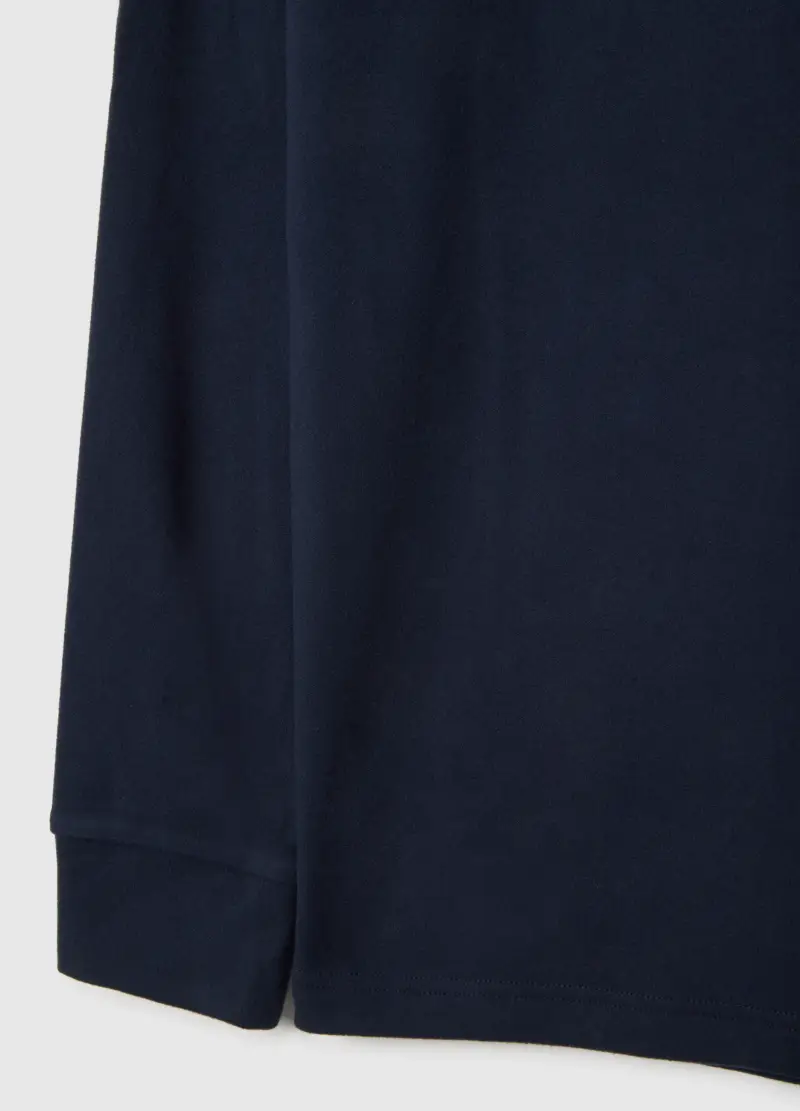 Felpa Blu In Pile Regular Fit, Uomo, Blu miniatura 2