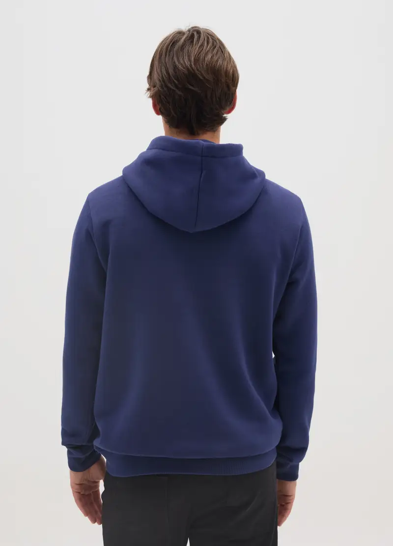 Felpa Con Cappuccio Blu In Misto Cotone Con Stampa Hard Rock Cafe, Uomo, Blu miniatura 3