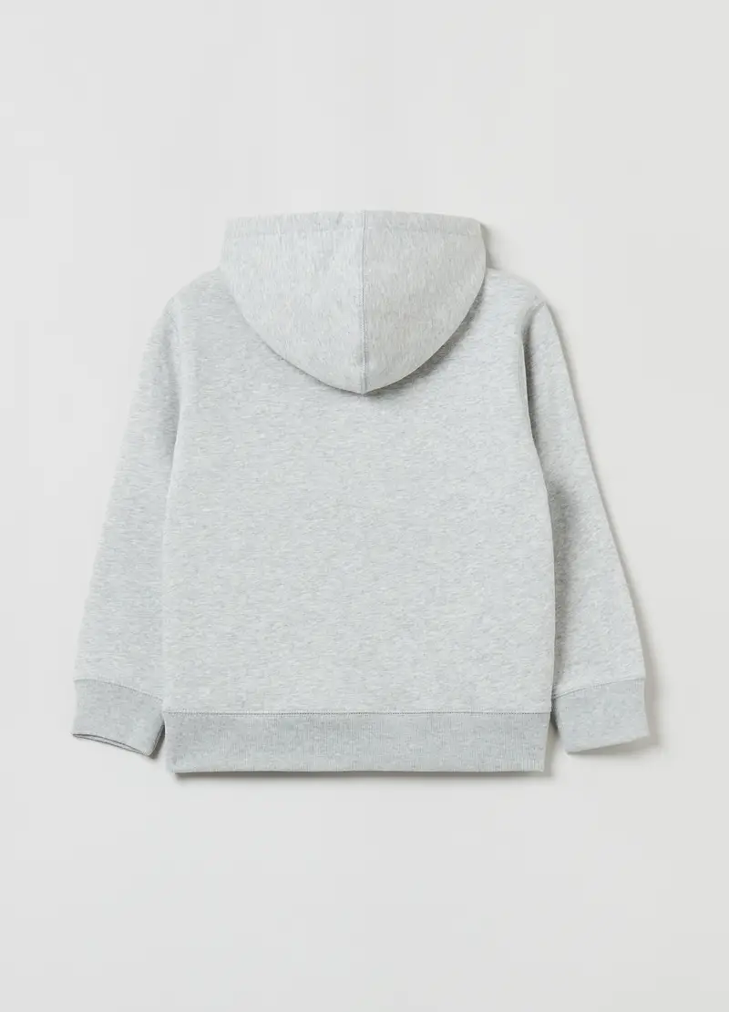 OVS, Felpa Con Cappuccio E Ricamo Logo, Bambino, Grigio, Taglia: XS/99-114 miniatura 2
