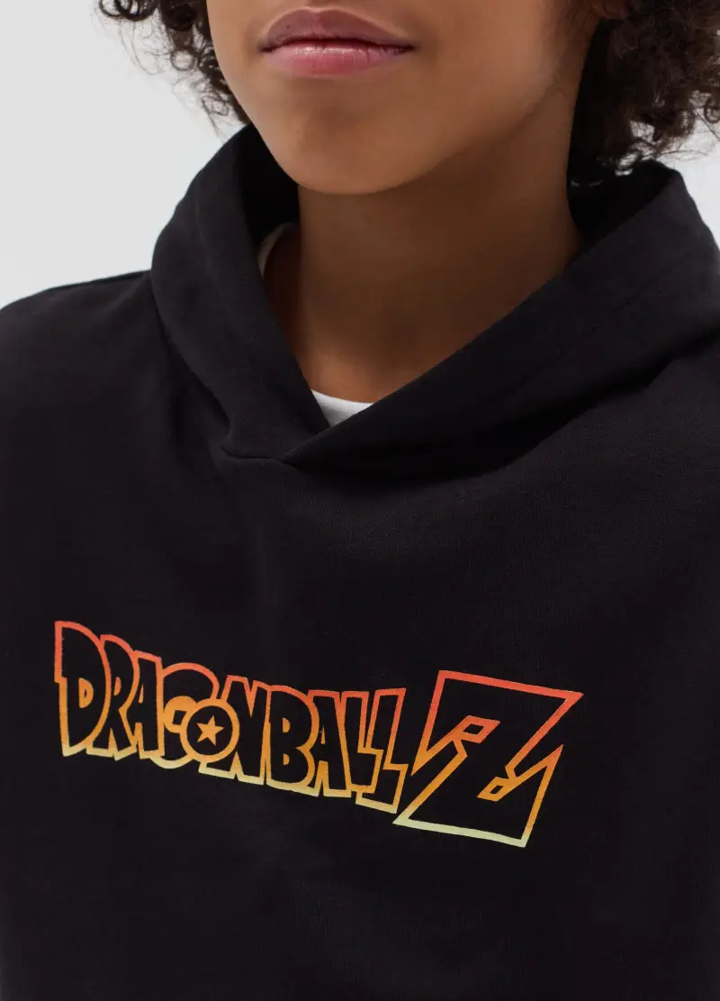 Felpa Con Cappuccio E Stampa Goku, Bambino, Nero miniatura 2
