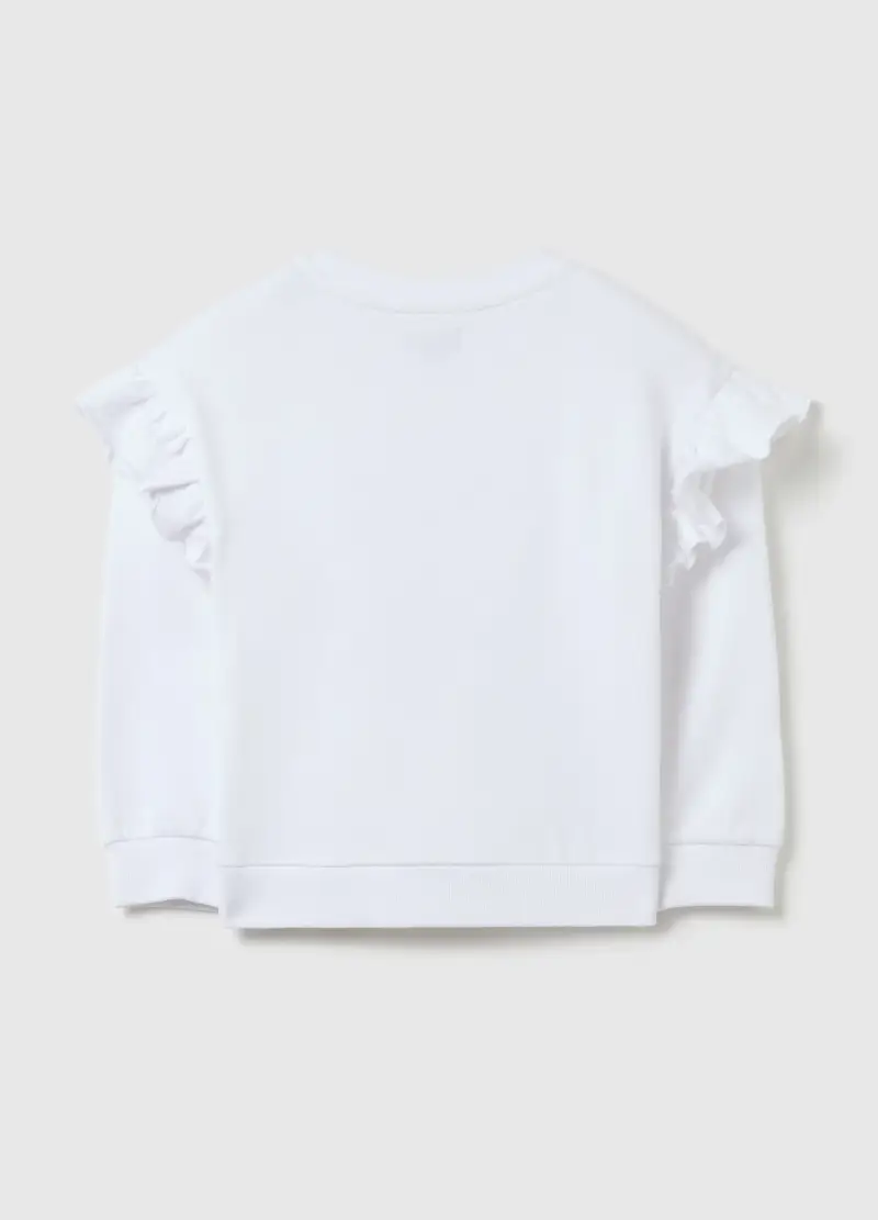 Felpa Con Volant Stampa "i Love You Cherry Much", Bambina, Bianco miniatura 2