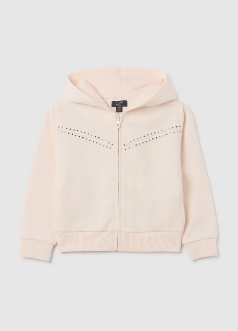 OVS, Felpa Da Bambina In Cotone Rosa Regular Fit Con Frange, Rosa, Taglia: 4-5