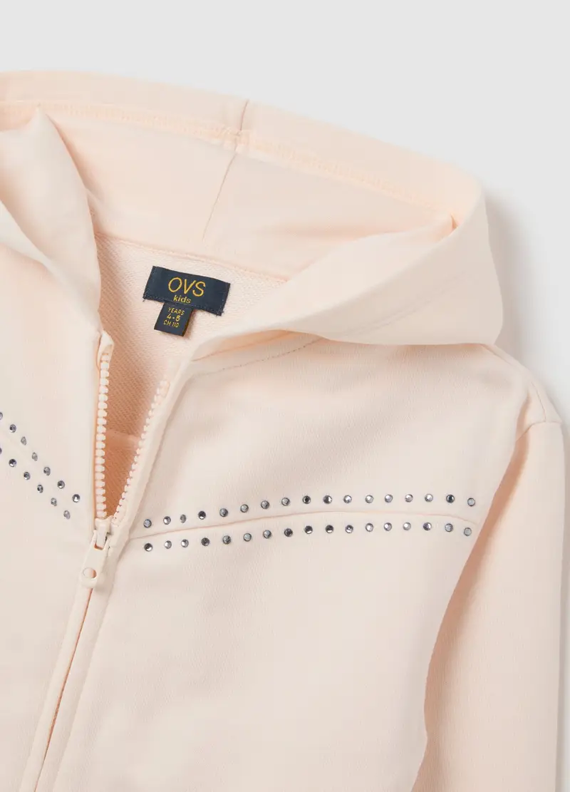 OVS, Felpa Da Bambina In Cotone Rosa Regular Fit Con Frange, Rosa, Taglia: 4-5 miniatura 3