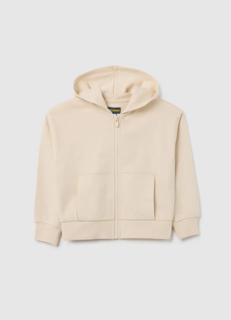 OVS, Felpa Da Bambina In Puro Cotone Beige Regular Fit, Beige, Taglia: 3-4