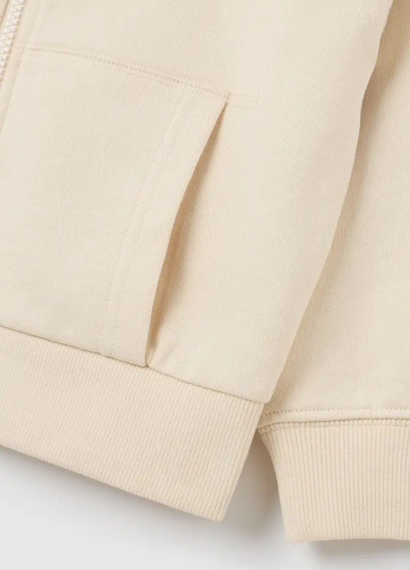 OVS, Felpa Da Bambina In Puro Cotone Beige Regular Fit, Beige, Taglia: 3-4 miniatura 2