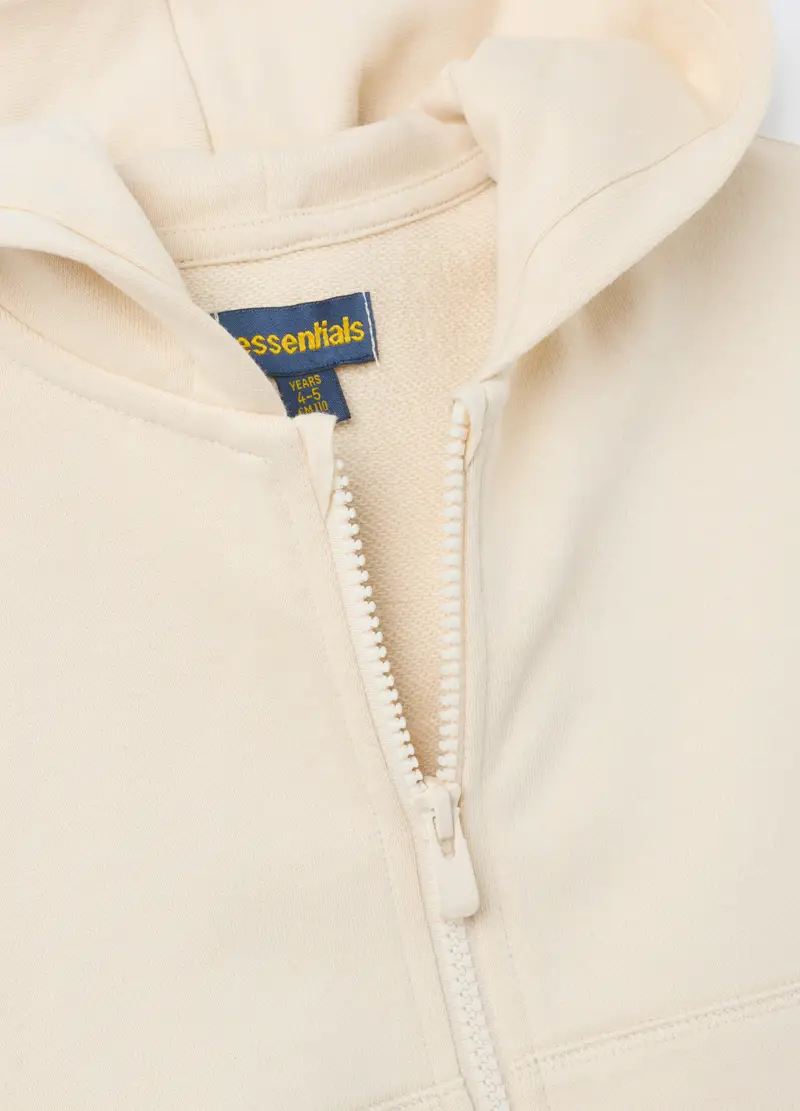 OVS, Felpa Da Bambina In Puro Cotone Beige Regular Fit, Beige, Taglia: 3-4 miniatura 3