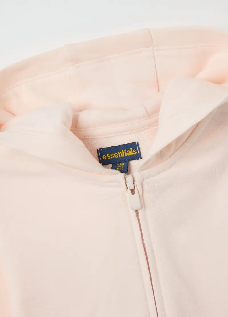 OVS, Felpa Da Bambina In Puro Cotone Beige Regular Fit, Beige, Taglia: 3-4 miniatura 3