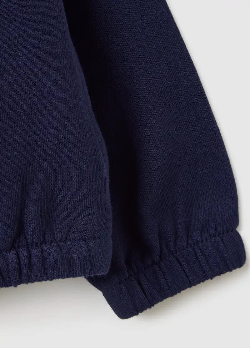 OVS, Felpa Da Bambina In Puro Cotone Blu Oversize, Blu, Taglia: 3-4 miniatura 2