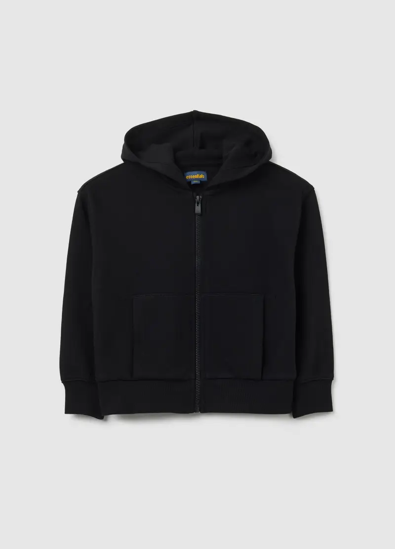 OVS, Felpa Da Bambina In Puro Cotone Nero Regular Fit, Nero, Taglia: 3-4