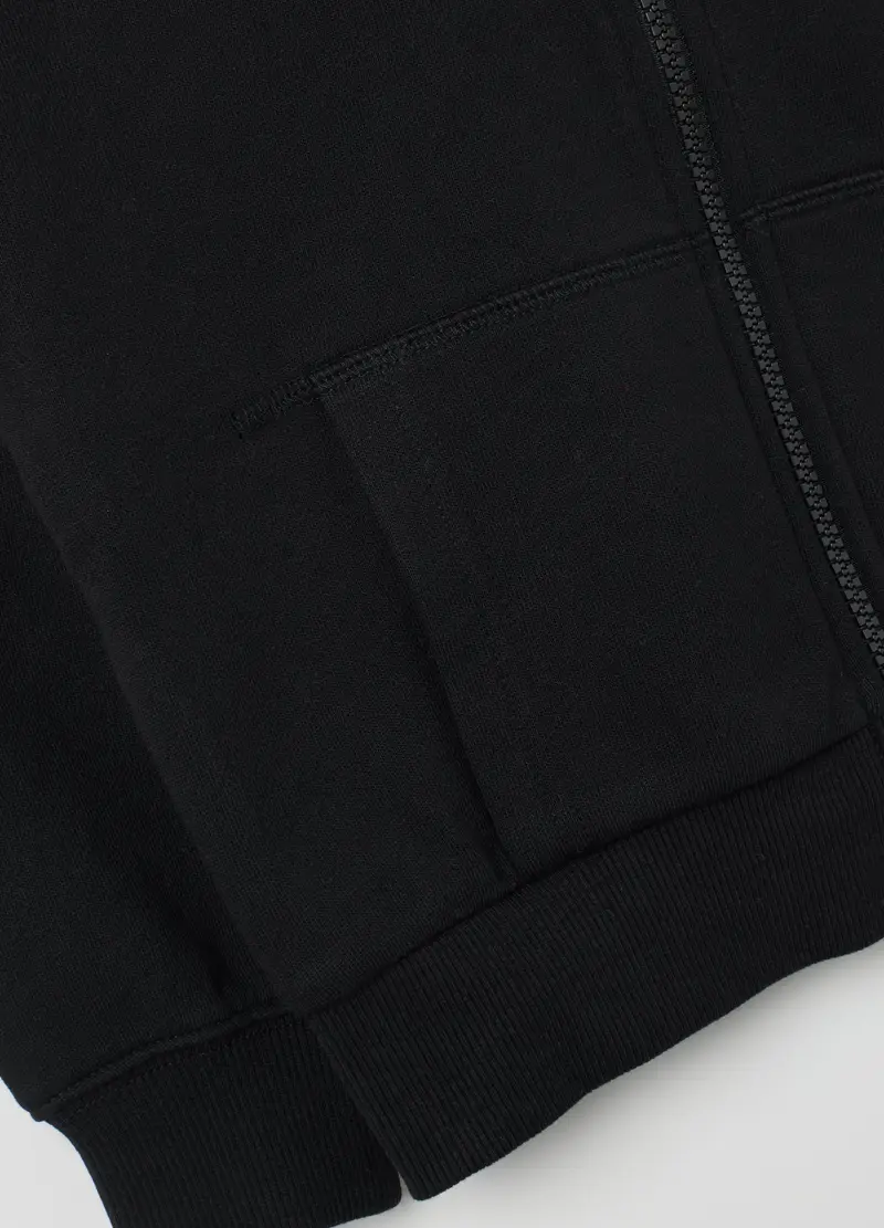 OVS, Felpa Da Bambina In Puro Cotone Nero Regular Fit, Nero, Taglia: 3-4 miniatura 2