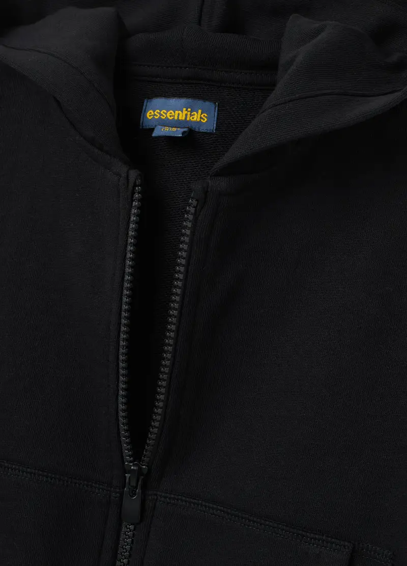 OVS, Felpa Da Bambina In Puro Cotone Nero Regular Fit, Nero, Taglia: 3-4 miniatura 3