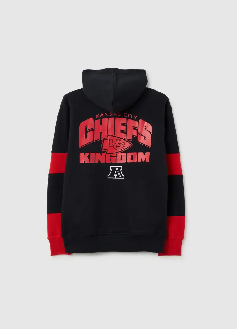 Felpa Da Bambini In Misto Cotone Multicolor Regular Fit Con Stampa Kansas City Chiefs, Bambino, Multicolor miniatura 2