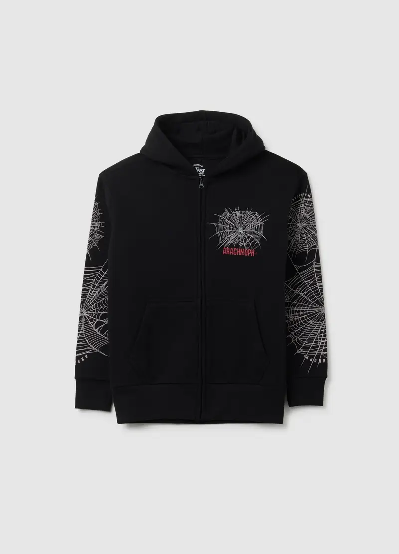 OVS, Felpa Da Bambino In Misto Cotone Nero Regular Fit, Unisex, Nero, Taglia: 13-14