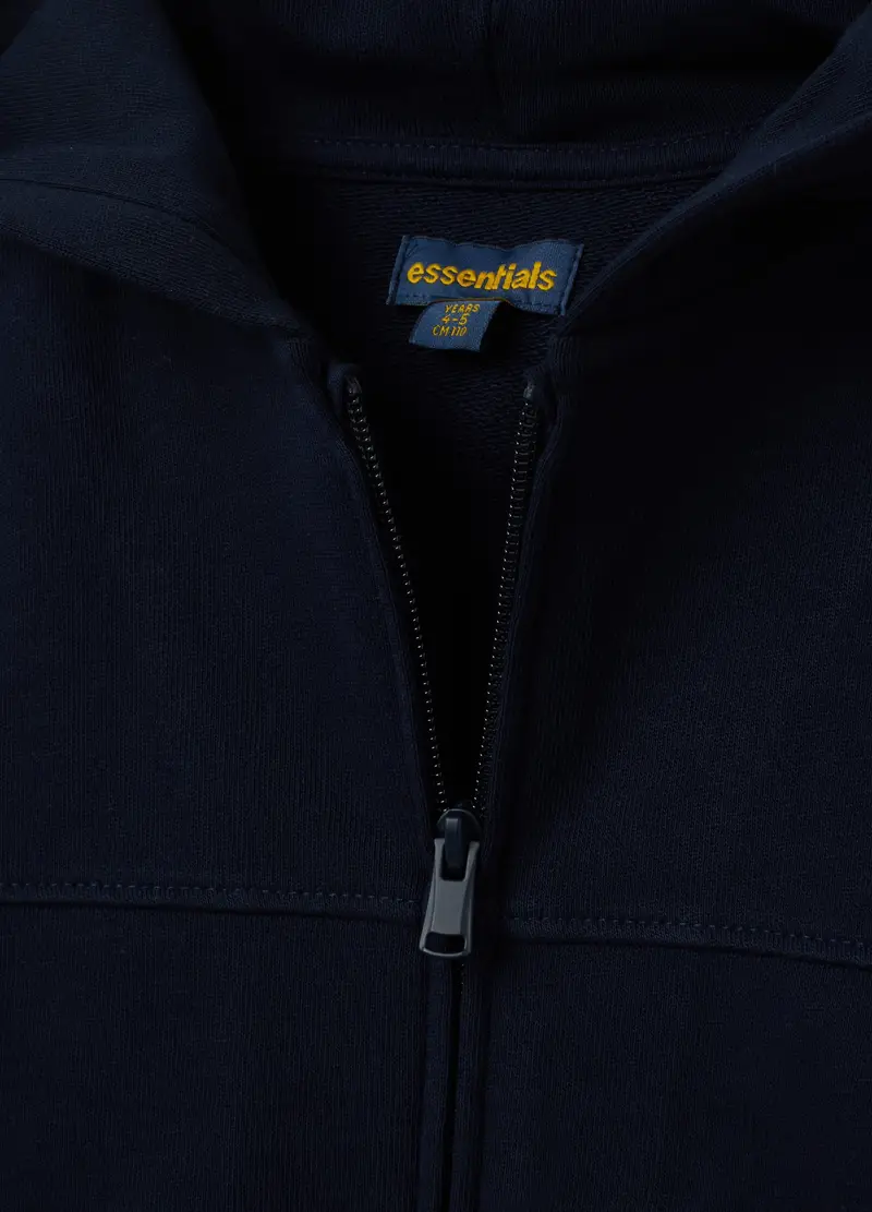 OVS, Felpa Da Bambino In Puro Cotone Blu Regular Fit, Blu, Taglia: 3-4 miniatura 3