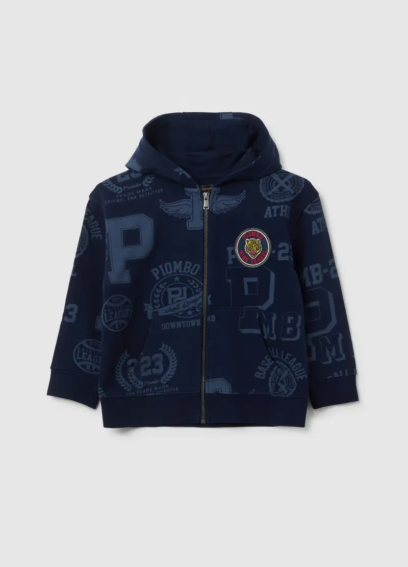 OVS, Felpa Da Bambino In Puro Cotone Blu Regular Fit, Blu, Taglia: 4